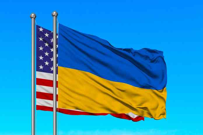 US and Ukrainian flag